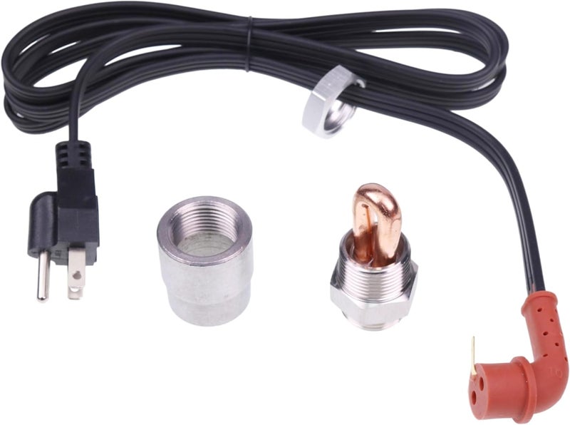 Chamixx 32mm 400W 120V Frost Plug Heater Tractor Engine Block Heater Cord Set 70000-00297 70000-92500 Compatible with Kubota K KX L Grand L M U Series Tractors 03 Series Engines - Image 1